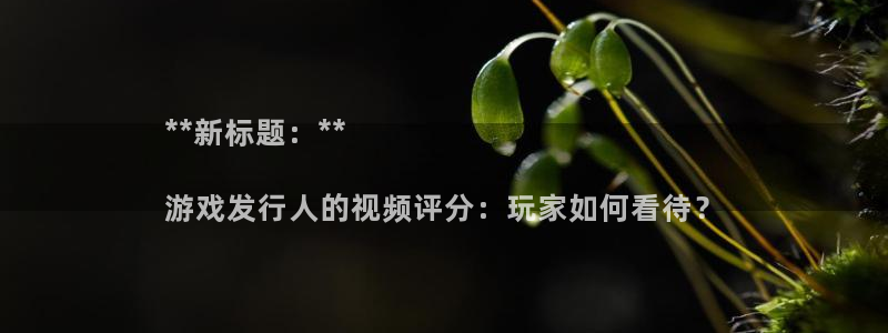 新航娱乐扣款后还能重新扣嘛怎么回事：**新标题：**

游戏发行人的视频评分：玩家如何看待？